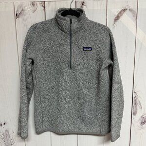 Patagonia Women’s Better Sweater 1/4 Zip Light Gray Size M EUC